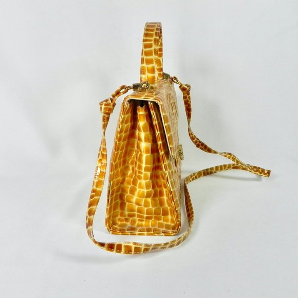 Vintage Faux Snakeskin Purse | RO-EL Canada Handbag | 1970s Fashion - Picture 5 of 10